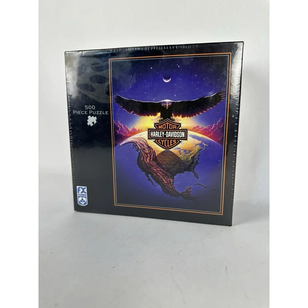 Harley Davidson Motorcycles Jigsaw Puzzle 500 Piece NIB 24x18  FX Schmid SEALED